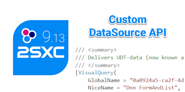 Releasing 2sxc 9.13 with Custom DataSource API